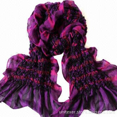 100% Polyester Scarf, Various Colors are Available, OEM Services are Accepted